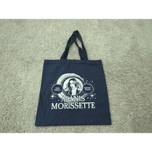 Alanis Morissette Tote Bag Womens 14" x 14.5" The Triple‎ Moon Tour Q-Tees Blue